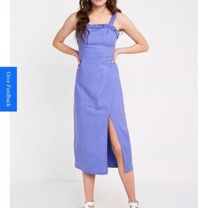 Urban Outfitters Women’s Purple Sleeveless Linen Midi Dress Size S